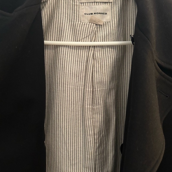 Club Monaco Men’s Peacoat Wool Coat - Picture 3 of 4